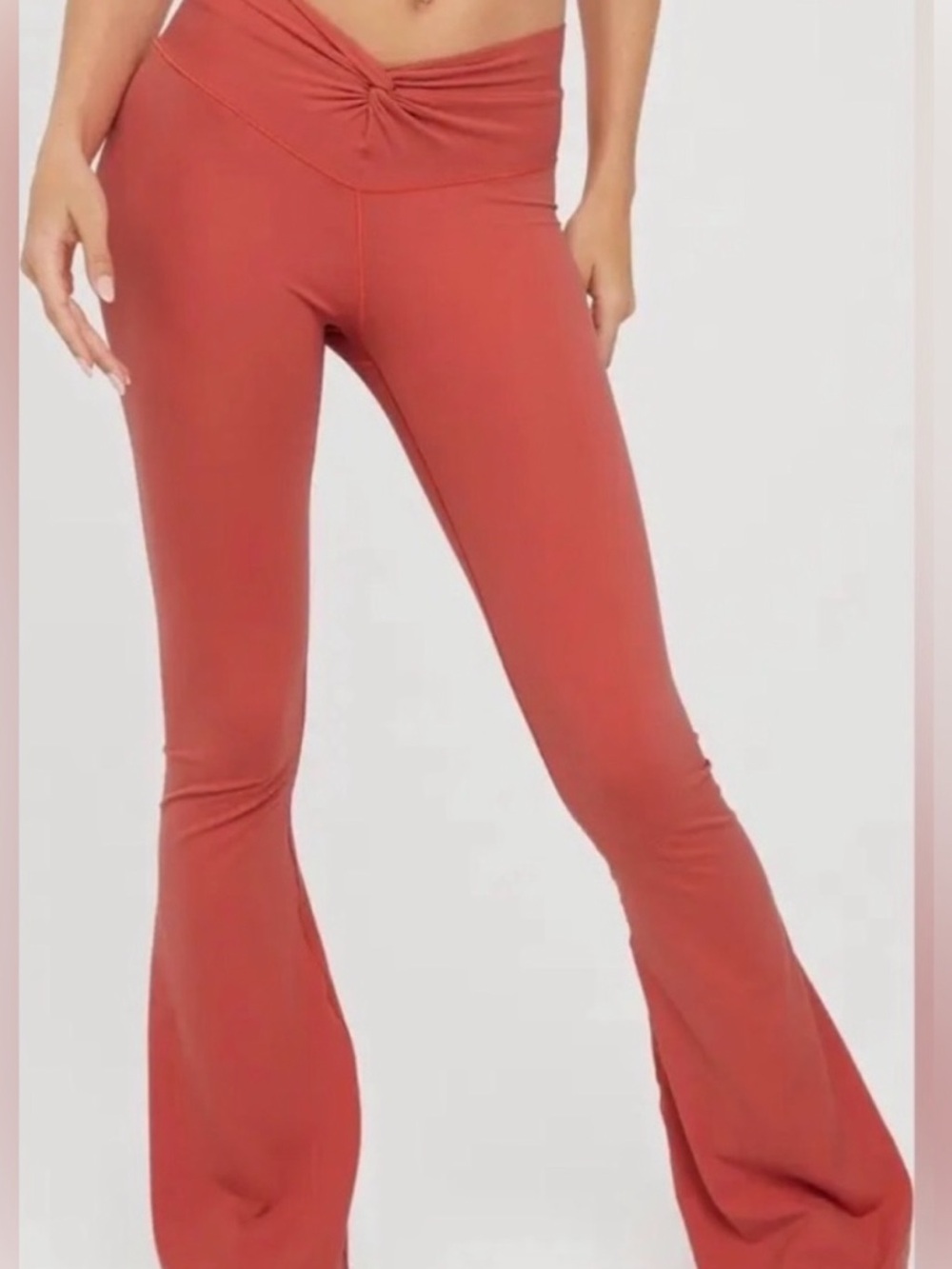 Aerie Coral Flare Leggings